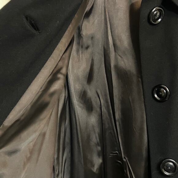 Vintage Wool Black Pea Coat - Picture 4 of 8